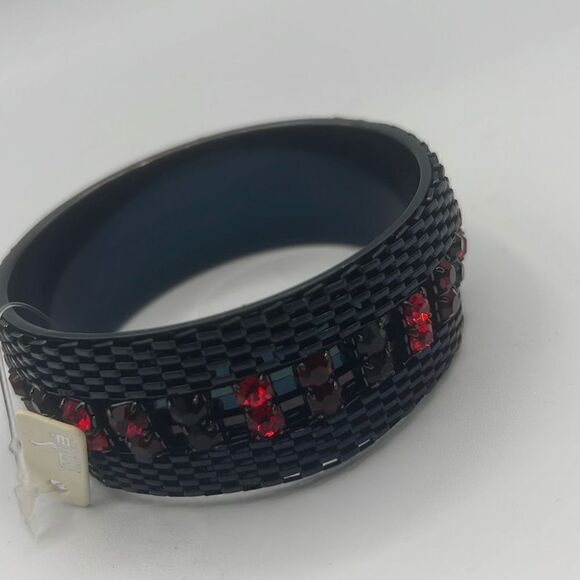 Mia Collection Cuff red stones navy cuff - Picture 3 of 5